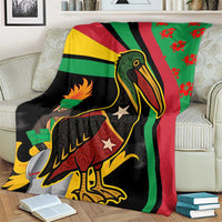 Saint Kitts and Nevis Blanket with Flag Colors and Tropical Island Design - Wonder Print Shop