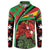 Saint Kitts and Nevis Button Sweatshirt with Flag Colors and Tropical Island Design - Wonder Print Shop