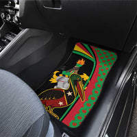 Saint Kitts and Nevis Car Mats with Flag Colors and Tropical Island Design - Wonder Print Shop