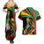 Saint Kitts and Nevis Couples Matching Summer Maxi Dress and Hawaiian Shirt with Flag Colors and Tropical Island Design - Wonder Print Shop
