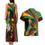 Saint Kitts and Nevis Couples Matching Tank Maxi Dress and Hawaiian Shirt with Flag Colors and Tropical Island Design - Wonder Print Shop
