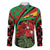 Saint Kitts and Nevis Family Matching Long Sleeve Bodycon Dress and Hawaiian Shirt with Flag Colors and Tropical Island Design - Wonder Print Shop