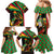 Saint Kitts and Nevis Family Matching Mermaid Dress and Hawaiian Shirt with Flag Colors and Tropical Island Design - Wonder Print Shop