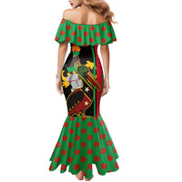 Saint Kitts and Nevis Family Matching Mermaid Dress and Hawaiian Shirt with Flag Colors and Tropical Island Design - Wonder Print Shop
