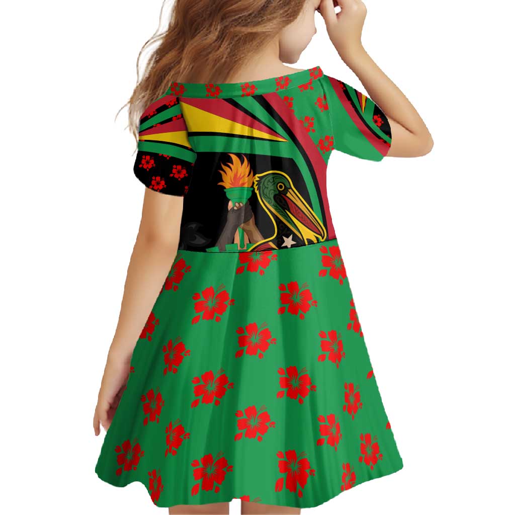 Saint Kitts and Nevis Family Matching Off Shoulder Maxi Dress and Hawaiian Shirt with Flag Colors and Tropical Island Design - Wonder Print Shop