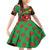 Saint Kitts and Nevis Family Matching Off Shoulder Short Dress and Hawaiian Shirt with Flag Colors and Tropical Island Design - Wonder Print Shop