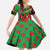 Saint Kitts and Nevis Family Matching Short Sleeve Bodycon Dress and Hawaiian Shirt with Flag Colors and Tropical Island Design - Wonder Print Shop