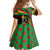 Saint Kitts and Nevis Family Matching Summer Maxi Dress and Hawaiian Shirt with Flag Colors and Tropical Island Design - Wonder Print Shop