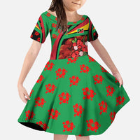 Saint Kitts and Nevis Family Matching Tank Maxi Dress and Hawaiian Shirt with Flag Colors and Tropical Island Design - Wonder Print Shop