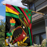 Saint Kitts and Nevis Garden Flag with Flag Colors and Tropical Island Design - Wonder Print Shop