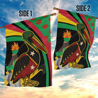 Saint Kitts and Nevis Garden Flag with Flag Colors and Tropical Island Design - Wonder Print Shop