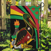 Saint Kitts and Nevis Garden Flag with Flag Colors and Tropical Island Design - Wonder Print Shop