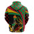 Saint Kitts and Nevis Hoodie with Flag Colors and Tropical Island Design - Wonder Print Shop