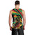 Saint Kitts and Nevis Men Tank Top with Flag Colors and Tropical Island Design - Wonder Print Shop
