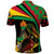Saint Kitts and Nevis Polo Shirt with Flag Colors and Tropical Island Design - Wonder Print Shop