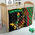 Saint Kitts and Nevis Quilt with Flag Colors and Tropical Island Design - Wonder Print Shop
