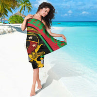 Saint Kitts and Nevis Sarong with Flag Colors and Tropical Island Design - Wonder Print Shop