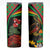 Saint Kitts and Nevis Skinny Tumbler with Flag Colors and Tropical Island Design - Wonder Print Shop