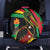 Saint Kitts and Nevis Spare Tire Cover with Flag Colors and Tropical Island Design - Wonder Print Shop