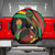 Saint Kitts and Nevis Spare Tire Cover with Flag Colors and Tropical Island Design - Wonder Print Shop