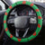 Saint Kitts and Nevis Steering Wheel Cover with Flag Colors and Tropical Island Design - Wonder Print Shop