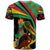 Saint Kitts and Nevis T Shirt with Flag Colors and Tropical Island Design - Wonder Print Shop