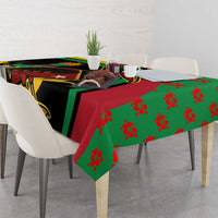Saint Kitts and Nevis Tablecloth with Flag Colors and Tropical Island Design - Wonder Print Shop