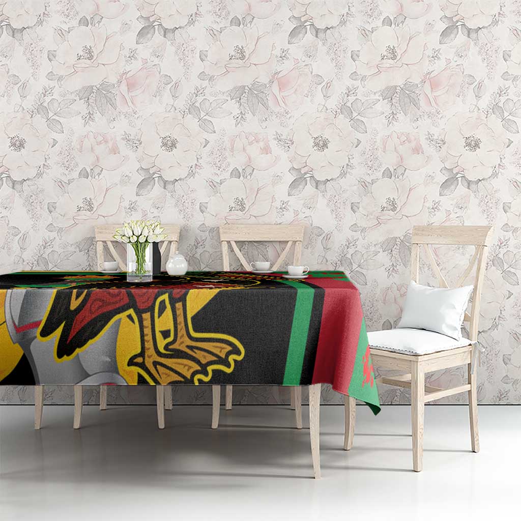 Saint Kitts and Nevis Tablecloth with Flag Colors and Tropical Island Design - Wonder Print Shop