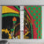 Saint Kitts and Nevis Window Curtain with Flag Colors and Tropical Island Design - Wonder Print Shop