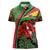 Saint Kitts and Nevis Women Polo Shirt with Flag Colors and Tropical Island Design - Wonder Print Shop