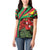 Saint Kitts and Nevis Women Polo Shirt with Flag Colors and Tropical Island Design - Wonder Print Shop