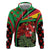 Saint Kitts and Nevis Zip Hoodie with Flag Colors and Tropical Island Design - Wonder Print Shop