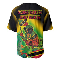 Saint Kitts and Nevis Baseball Jersey with Coat of Arms and Flag Pattern Design - Wonder Print Shop