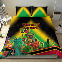 Saint Kitts and Nevis Bedding Set with Coat of Arms and Flag Pattern Design - Wonder Print Shop