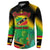 Saint Kitts and Nevis Button Sweatshirt with Coat of Arms and Flag Pattern Design - Wonder Print Shop
