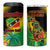 Saint Kitts and Nevis 4 in 1 Can Cooler Tumbler with Coat of Arms and Flag Pattern Design - Wonder Print Shop