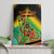 Saint Kitts and Nevis Canvas Wall Art with Coat of Arms and Flag Pattern Design - Wonder Print Shop
