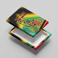 Saint Kitts and Nevis Canvas Wall Art with Coat of Arms and Flag Pattern Design - Wonder Print Shop