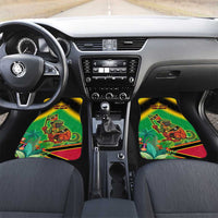 Saint Kitts and Nevis Car Mats with Coat of Arms and Flag Pattern Design - Wonder Print Shop