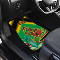 Saint Kitts and Nevis Car Mats with Coat of Arms and Flag Pattern Design - Wonder Print Shop