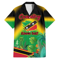 Saint Kitts and Nevis Family Matching Mermaid Dress and Hawaiian Shirt with Coat of Arms and Flag Pattern Design - Wonder Print Shop