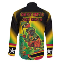 Saint Kitts and Nevis Family Matching Mermaid Dress and Hawaiian Shirt with Coat of Arms and Flag Pattern Design - Wonder Print Shop