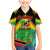 Saint Kitts and Nevis Family Matching Mermaid Dress and Hawaiian Shirt with Coat of Arms and Flag Pattern Design - Wonder Print Shop