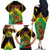 Saint Kitts and Nevis Family Matching Off The Shoulder Long Sleeve Dress and Hawaiian Shirt with Coat of Arms and Flag Pattern Design - Wonder Print Shop