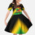 Saint Kitts and Nevis Family Matching Puletasi and Hawaiian Shirt with Coat of Arms and Flag Pattern Design - Wonder Print Shop