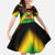 Saint Kitts and Nevis Family Matching Summer Maxi Dress and Hawaiian Shirt with Coat of Arms and Flag Pattern Design - Wonder Print Shop