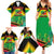 Saint Kitts and Nevis Family Matching Summer Maxi Dress and Hawaiian Shirt with Coat of Arms and Flag Pattern Design - Wonder Print Shop