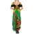 Saint Kitts and Nevis Family Matching Summer Maxi Dress and Hawaiian Shirt with Coat of Arms and Flag Pattern Design - Wonder Print Shop