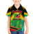 Saint Kitts and Nevis Family Matching Summer Maxi Dress and Hawaiian Shirt with Coat of Arms and Flag Pattern Design - Wonder Print Shop