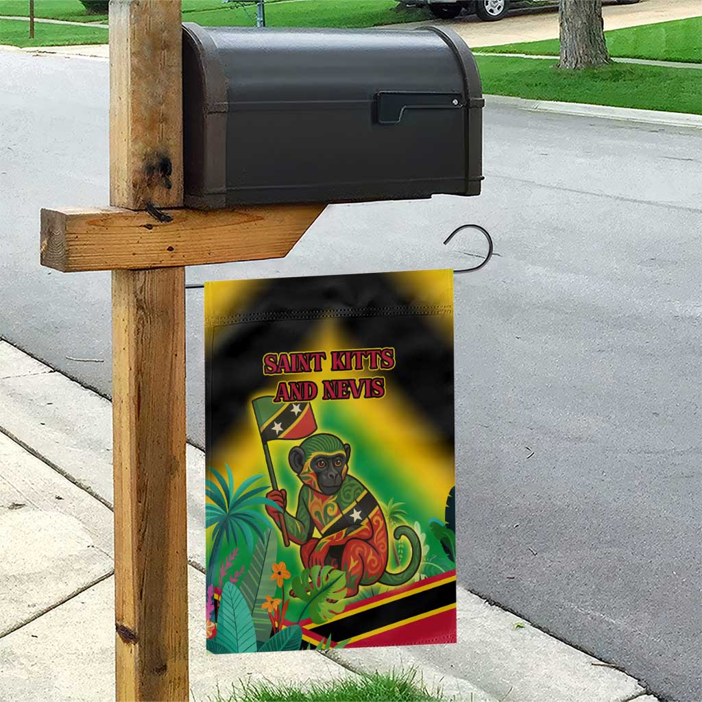 Saint Kitts and Nevis Garden Flag with Coat of Arms and Flag Pattern Design - Wonder Print Shop